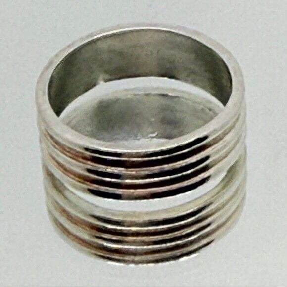 Vintage Premier Design Sterling Silver Double Channel Ring Size 8 1/2