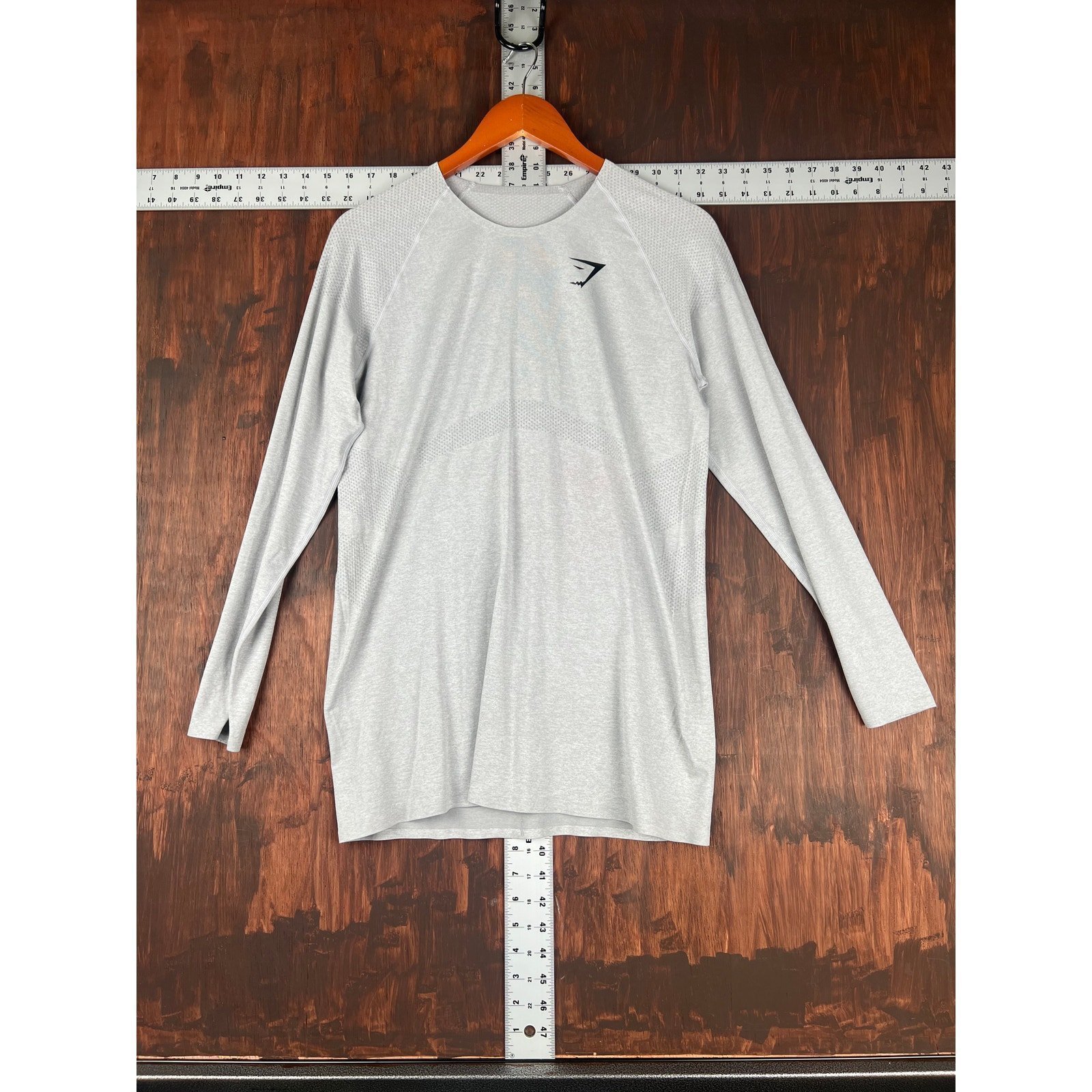 Gymshark Athletic Long Sleeve Shirt Gym Training Gray Womens Medium Activewear