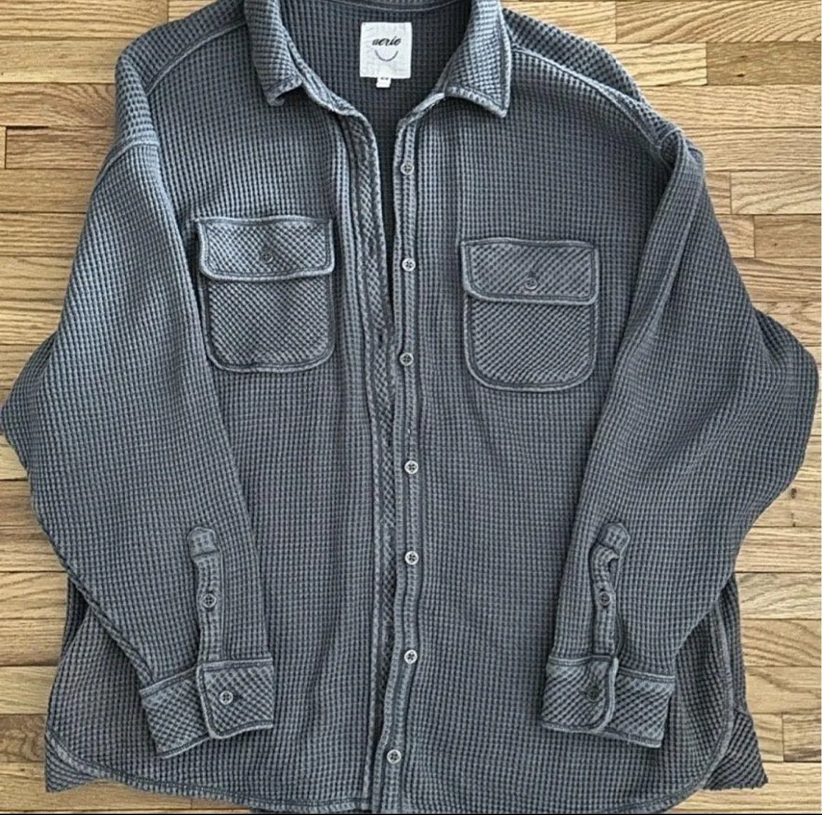 Aerie Lumberjane Waffle Shirt in Grey