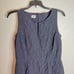 Agnona wool/cotton v neck textured sleeveless pencil midi dress sz 44/8