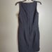 Agnona wool/cotton v neck textured sleeveless pencil midi dress sz 44/8