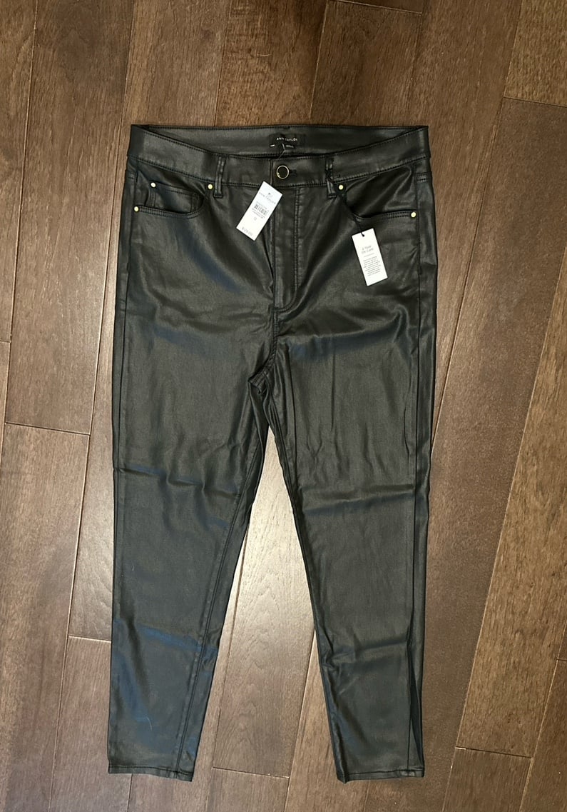 NWT Ann Taylor faux leather stretch pants