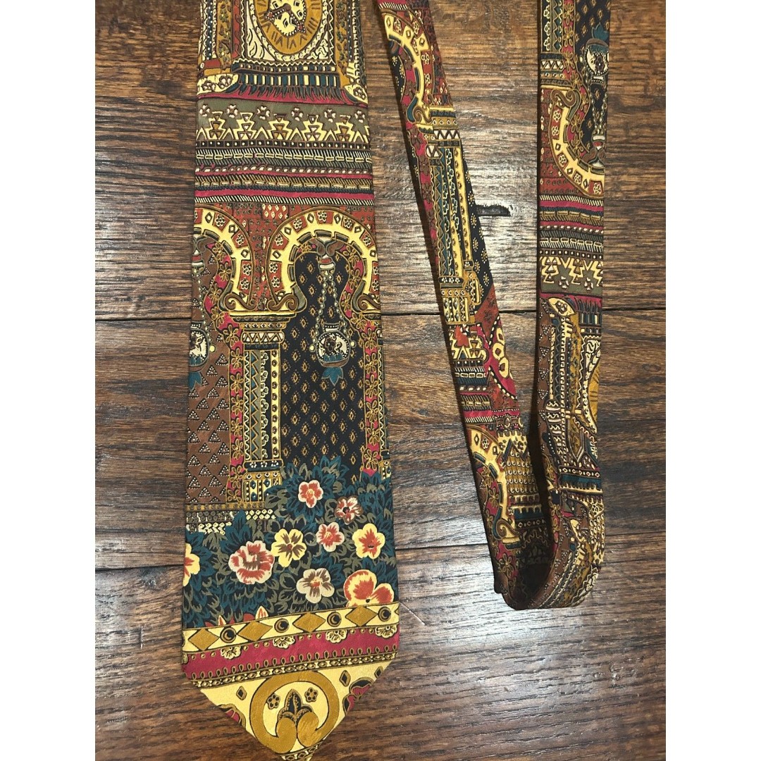 Brioni Multicolored Pattern Men's Silk Tie