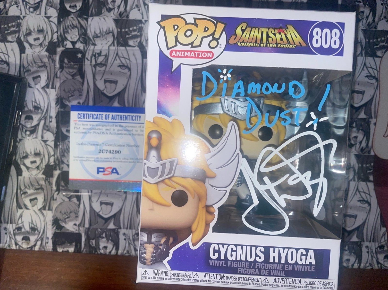 Saint seiya Funko signed hyoga Jason Douglas English voice actor
