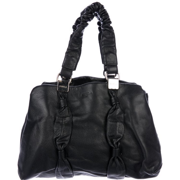 Furla Bow-Accended Handle Bag Purse.