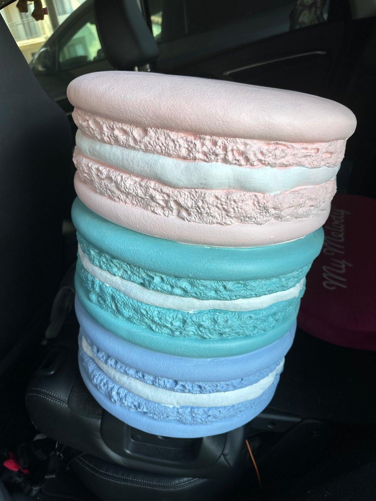 Pastel macaron vinyl stool