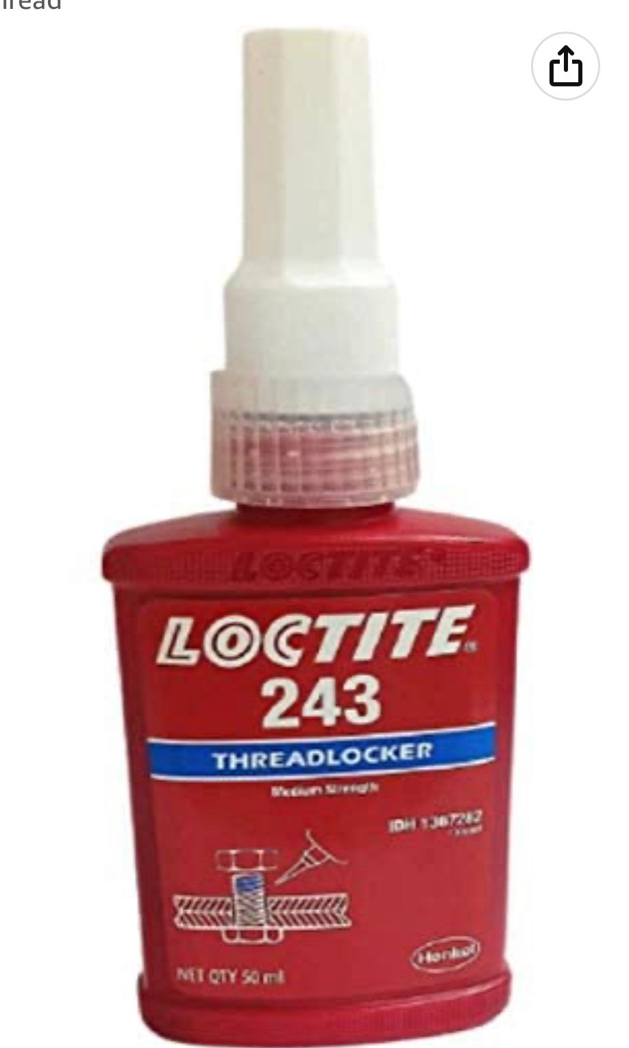 50 bottles of Loctite 243 threadlocker