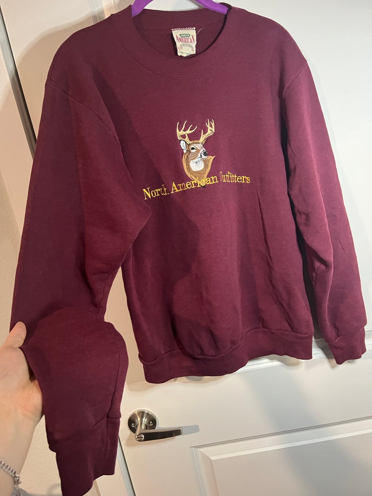 90s Vintage “Deer” North American Outfitters Crewneck Pullover Sweatshirt Size S