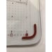 Pyrex Glass Cutting Board Non Skid Feet Food Prep Measuring Standard &Centimeter