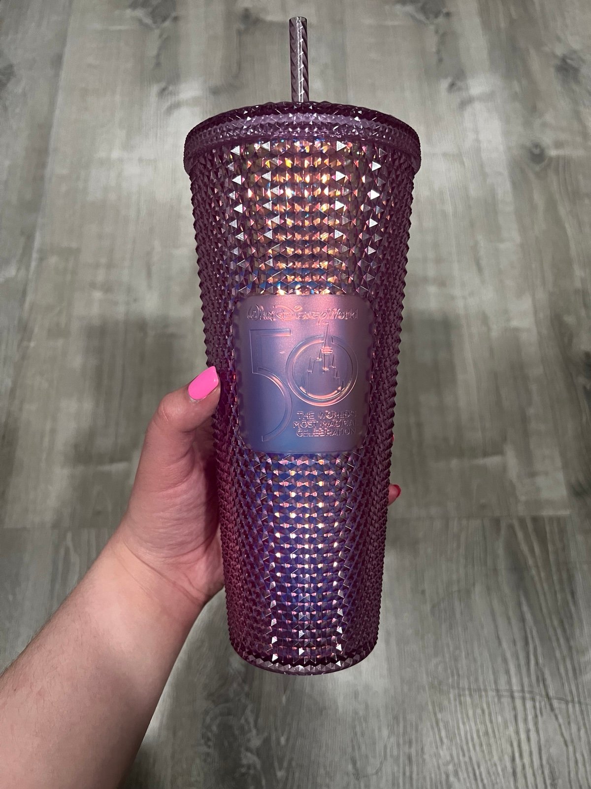 Starbucks Walt Disney World 50th Anniversary Pink studded 24oz