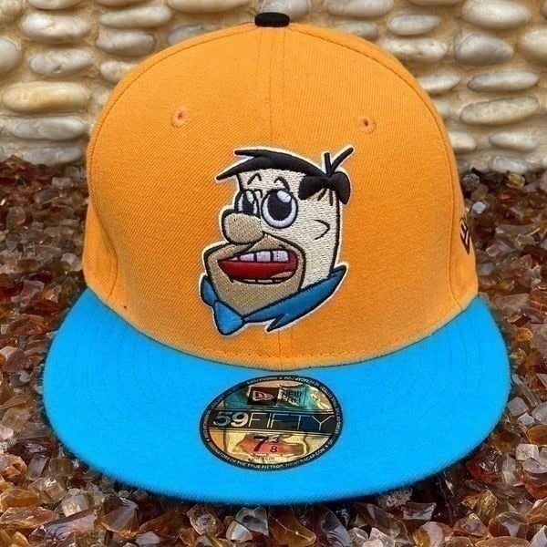 New Era Hana Barbera Fred Flintstone Baseball Cap/Hat Size 7 3/8th. EUC! Cartoon