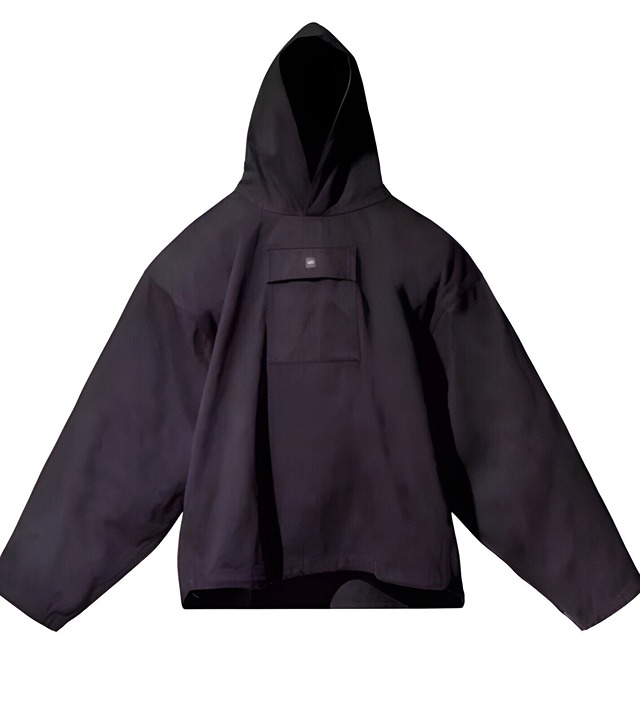 Yeezy Gap Engineered by Balenciaga Sateen Anorak 'Black' Large New