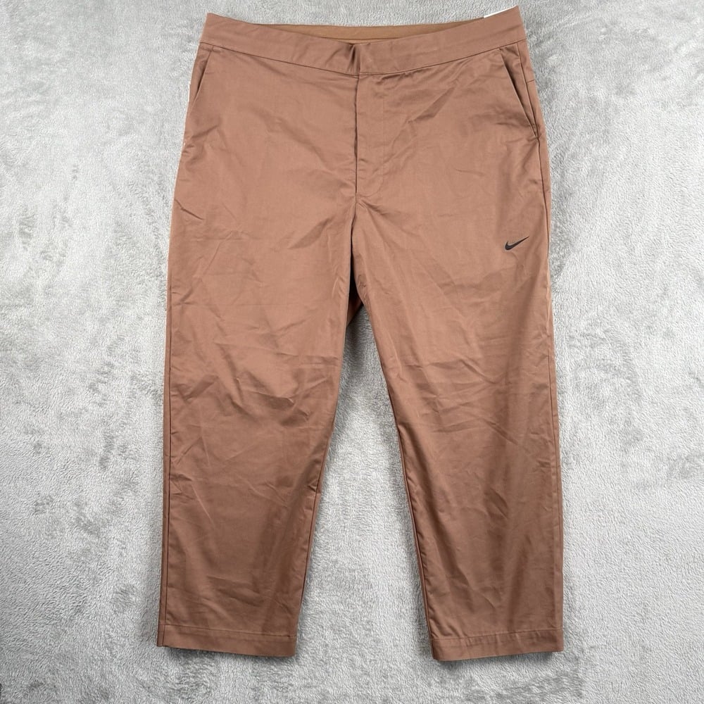 Nike Taper Leg Sneaker Length Pull On Pants Mens 36 Brown Standard Fit NWT