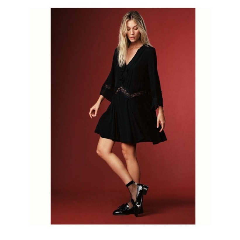 Anthropologie Cynthia Lace Dress in Black Size M