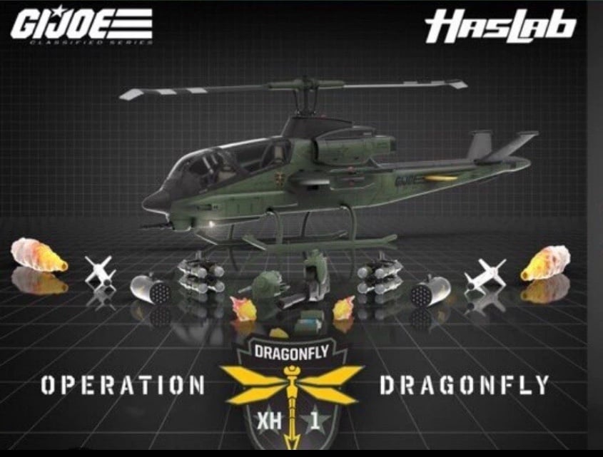 G.i Joe Haslab Dragon Fly Helicopter only
