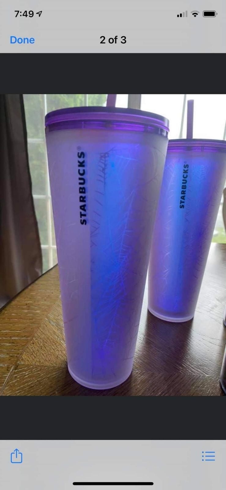 HTF Starbucks purple spiderweb 1 Tumble