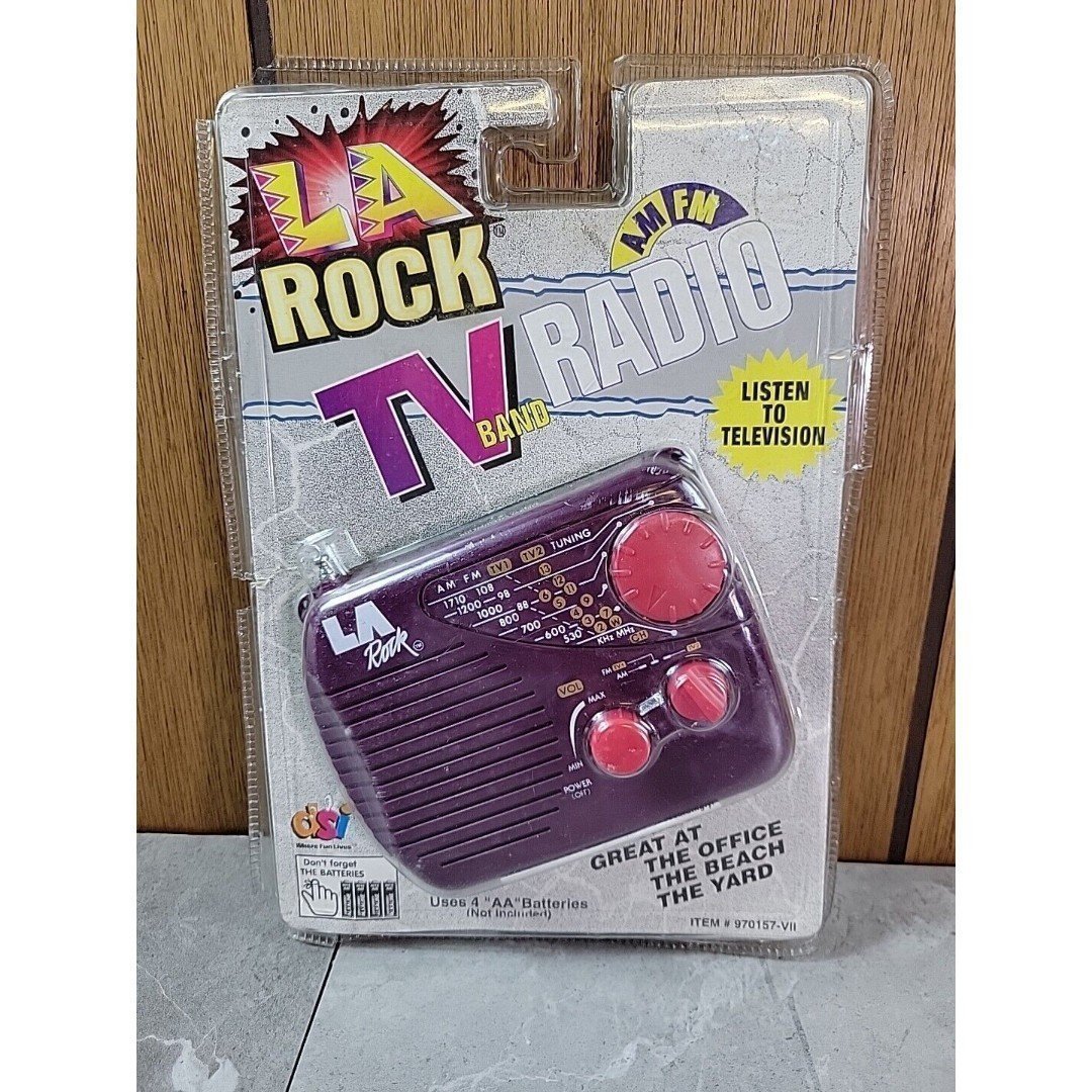 Vintage LA Rock Portable TV Band Am FM Radio #970157-VII. DSI Toys