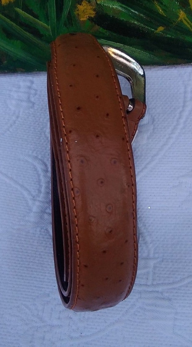 57 REAL OSTRICH LEATHER BELT MAGIC BELT.COM -ERIC DICKE
