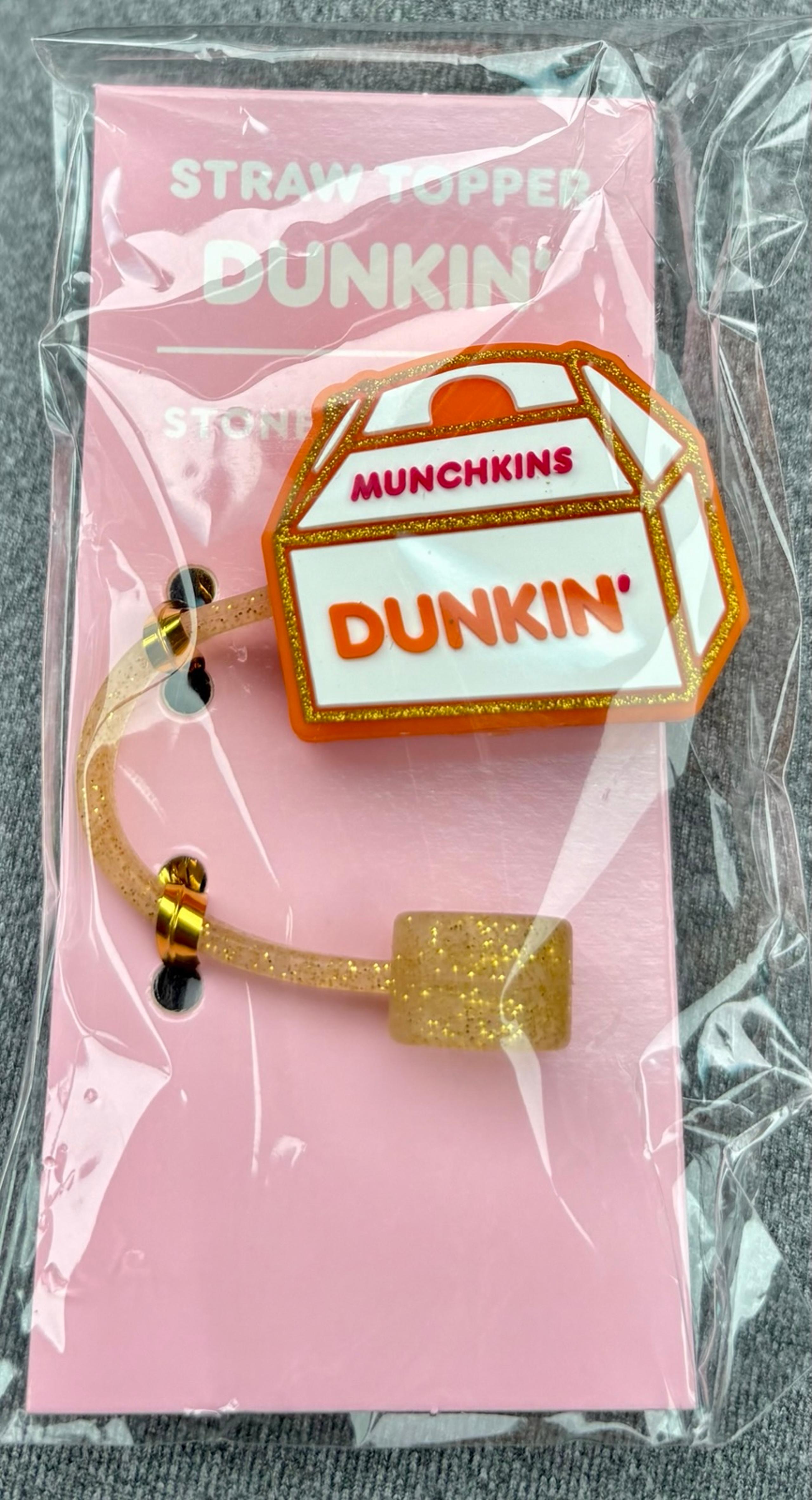 Dunkin’ Donuts Stoney clover summer donut munchkin straw topper