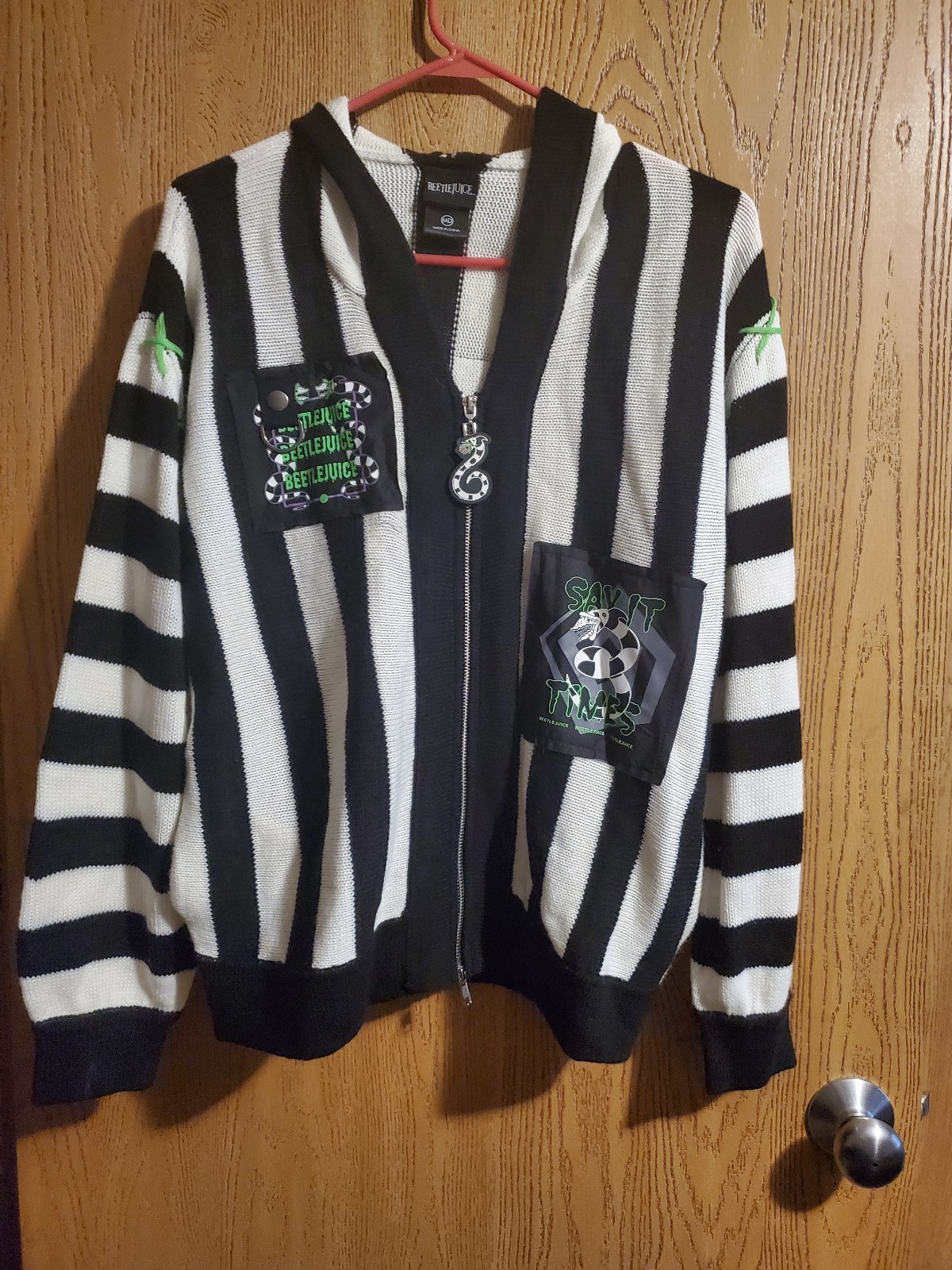 Hot Topic Beetlejuice hooded zip sweater