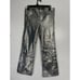 J Brand Womens 100% Lamb Leather Metallic Snakeskin Blue Size 26