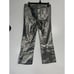 J Brand Womens 100% Lamb Leather Metallic Snakeskin Blue Size 26