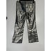 J Brand Womens 100% Lamb Leather Metallic Snakeskin Blue Size 26