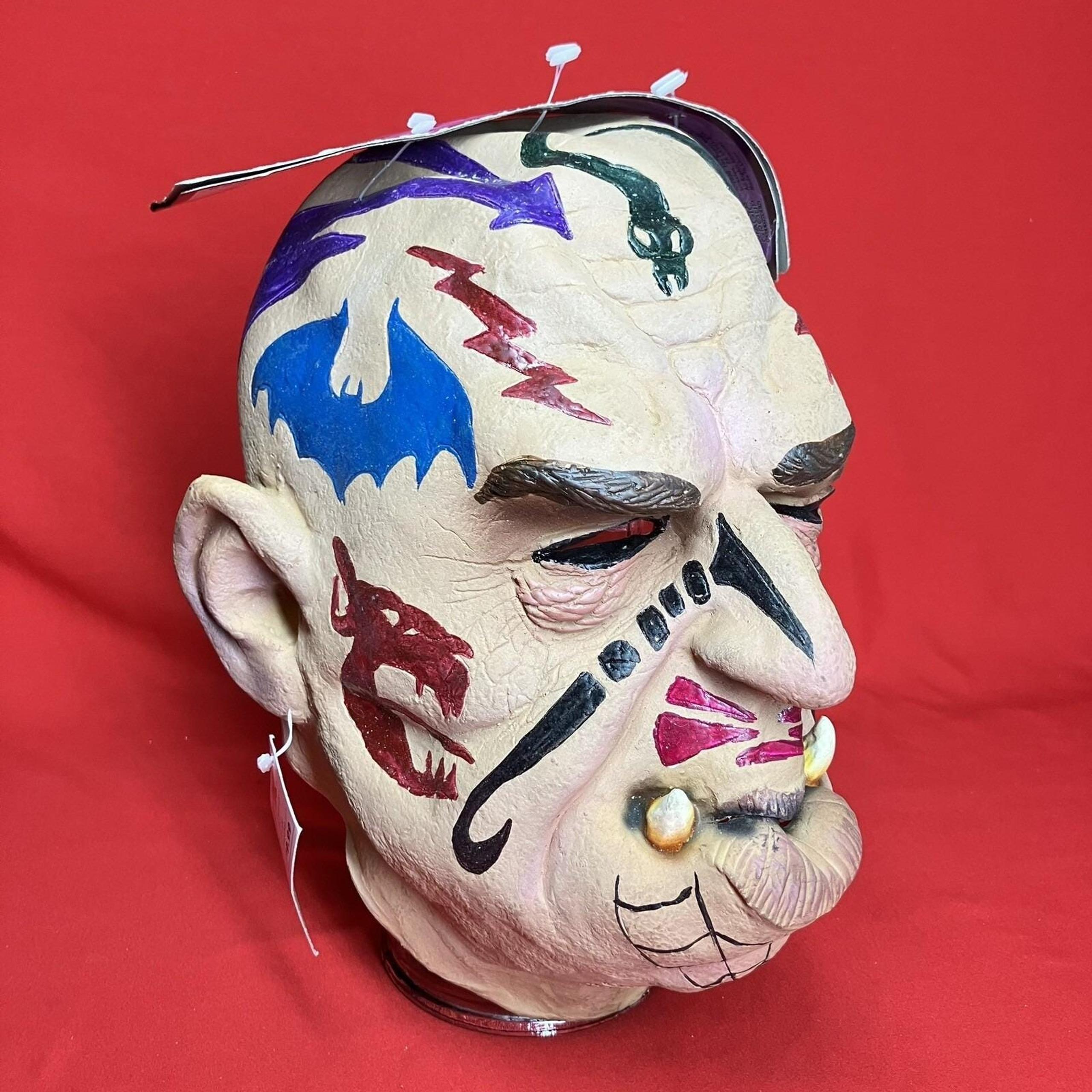 Vintage 2000 Paper Magic Group Mask Evil Circus / Painted / K Mart / Halloween