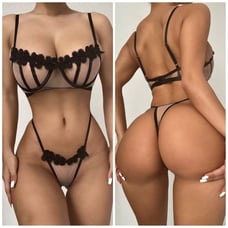 NEW erotic transparent appliqué flowers set