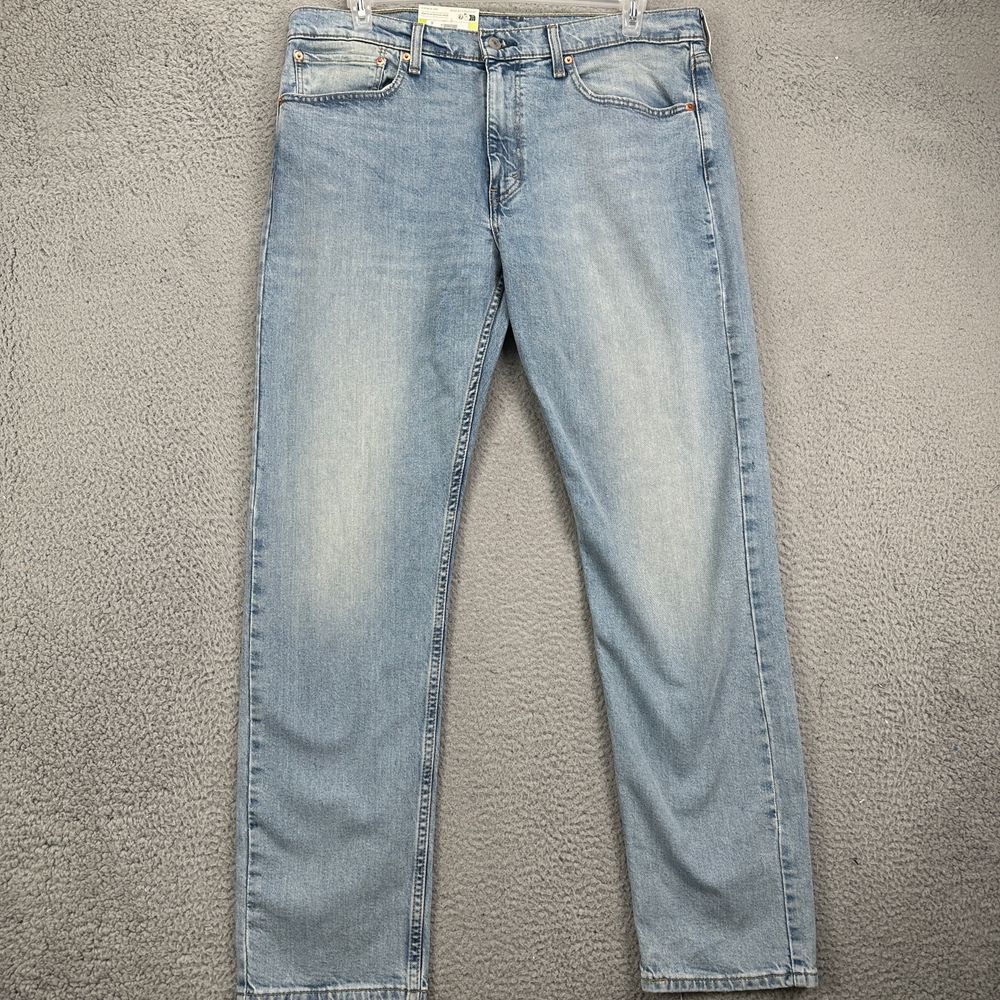 Levis 502 Taper Jeans Mens 36X34 Distressed 5 Pocket Stretch Denim Pants NEW