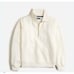 J. Crew Heritage Fleece half-zip Sweatshirt Cream Casual Preppy Women's L