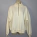 J. Crew Heritage Fleece half-zip Sweatshirt Cream Casual Preppy Women's L