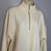 J. Crew Heritage Fleece half-zip Sweatshirt Cream Casual Preppy Women's L