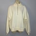 J. Crew Heritage Fleece half-zip Sweatshirt Cream Casual Preppy Women's L