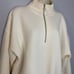 J. Crew Heritage Fleece half-zip Sweatshirt Cream Casual Preppy Women's L