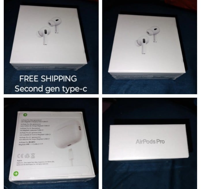 Second gen type-c white wireless air pods headphones earbuds (sealed)