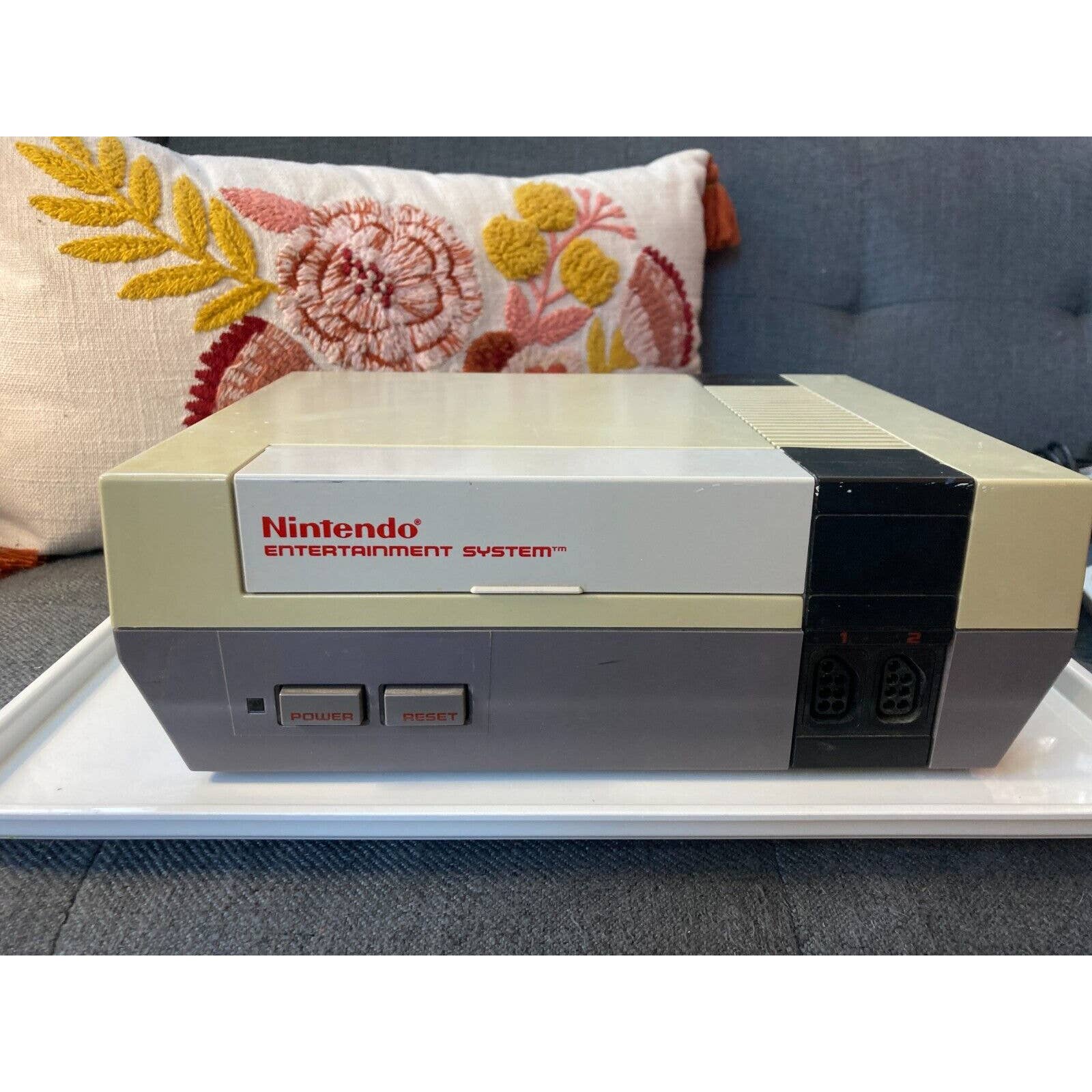 1985 vintage NINTENDO NES - with 2 controllers and new power cord