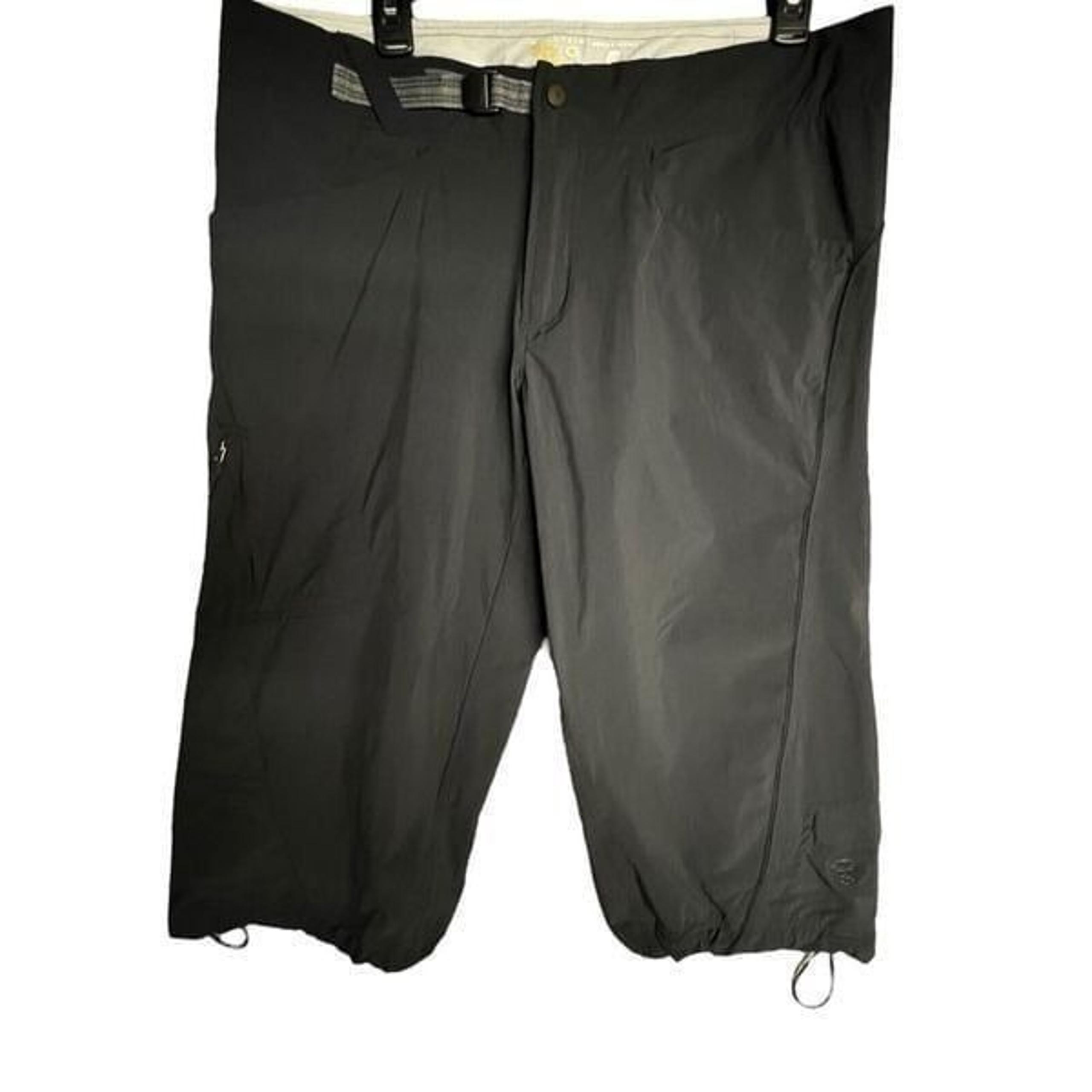 Mountain Hard Wear Pants Black Drawstring Zipped Pockets Stretch Belt Women 12