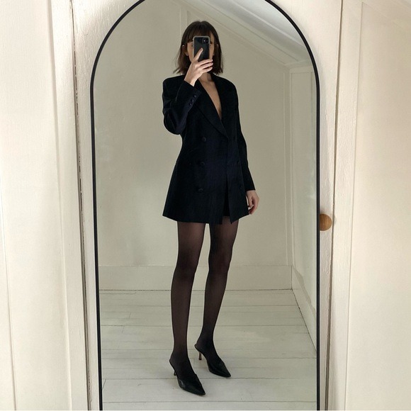 Paradox Vintage 90s Double Breasted Blazer Size 6P Black