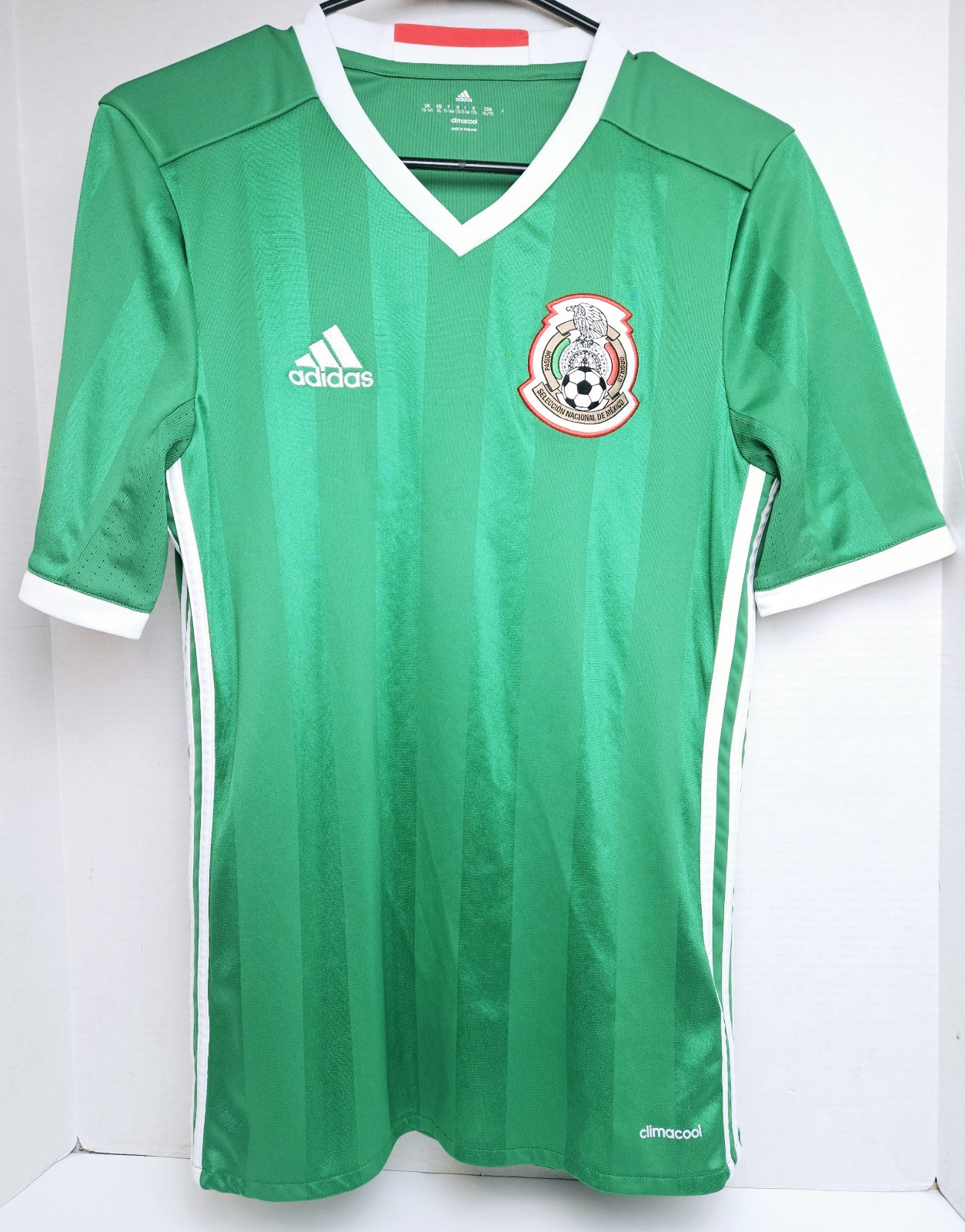 2016-2017 Mexico Adidas Green Climacool Soccer Football Jersey Juniors Youth XL