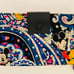 Disney Vera Bradley Mickey Paisley RFID Crossbody Clutch Wallet EUC.
