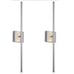 KARTOOSH Modern Wall Sconces Set of Two, Silver, Dimmable Hardwired Wall Sconces