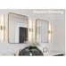 KARTOOSH Modern Wall Sconces Set of Two, Silver, Dimmable Hardwired Wall Sconces
