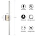 KARTOOSH Modern Wall Sconces Set of Two, Silver, Dimmable Hardwired Wall Sconces