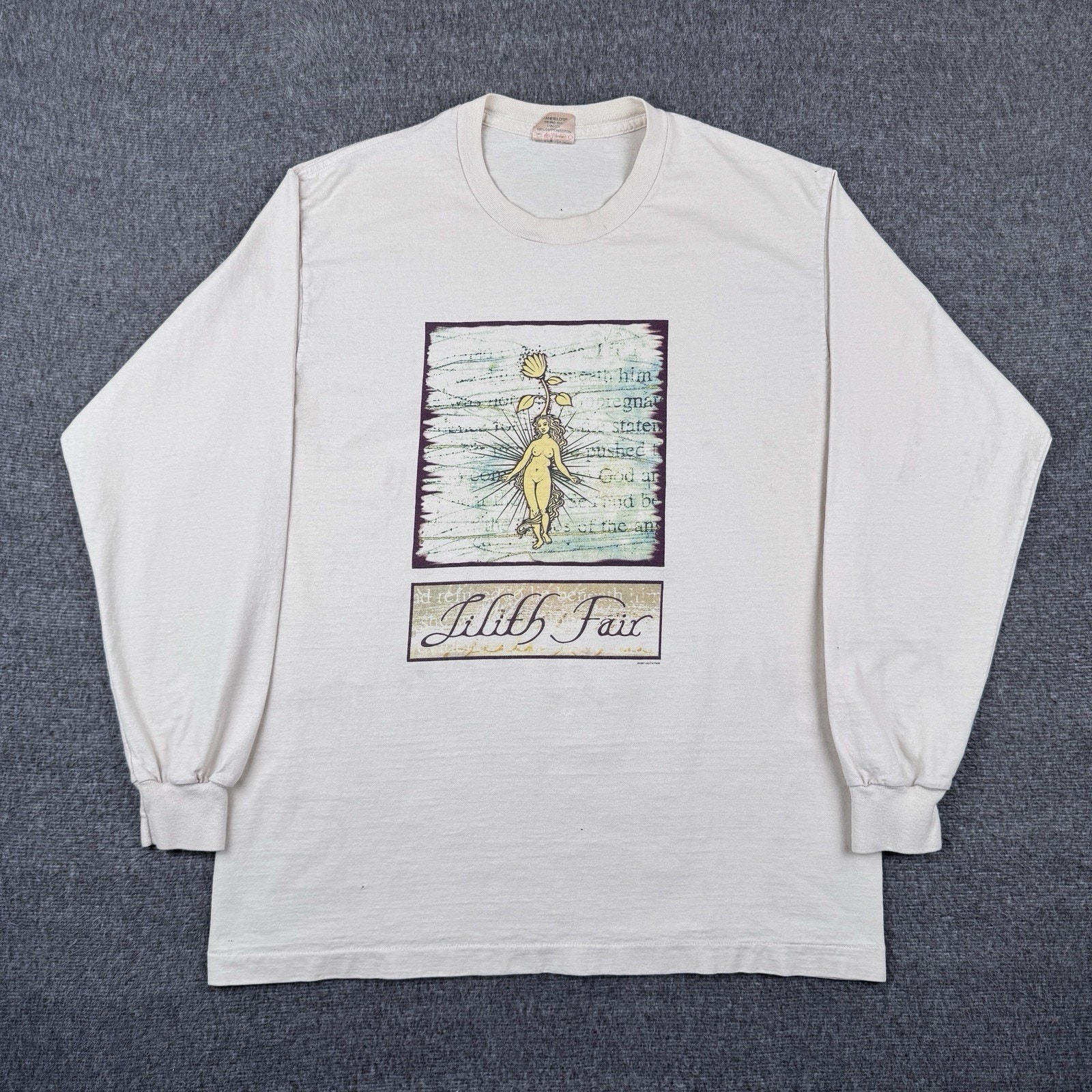 Vintage Lilith Fair T-Shirt Men’s Large White Women Music Festival Long Sleeve
