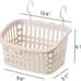 3PCS Plastic Hanging Baskets for Shower, Hanging Basket Organizer with Hooks