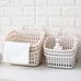 3PCS Plastic Hanging Baskets for Shower, Hanging Basket Organizer with Hooks