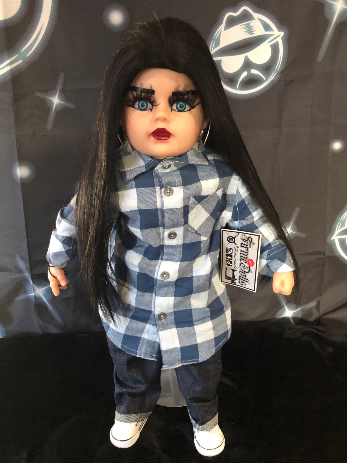 Firme Dolls Lowrider Display Handmade Gangster Homies Chola Cholo Doll
