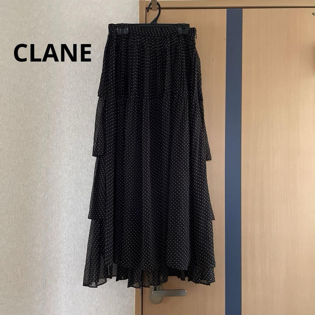 CLANE (クラネ) DOT W FACE PLEATS SK (ドット スカート)