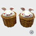 Vintage 1958 Holt Howard Bunnies in Baskets Shakers